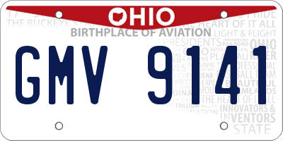 OH license plate GMV9141