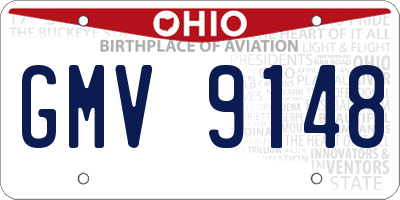 OH license plate GMV9148