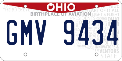 OH license plate GMV9434