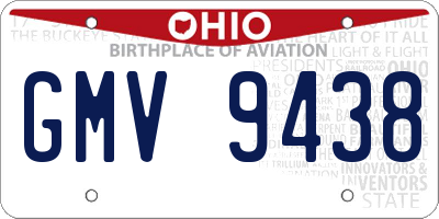 OH license plate GMV9438