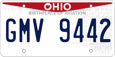 OH license plate GMV9442