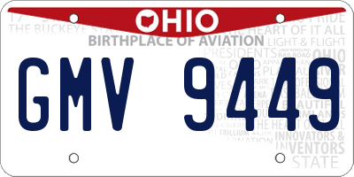 OH license plate GMV9449