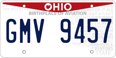 OH license plate GMV9457