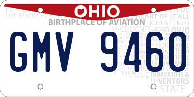 OH license plate GMV9460