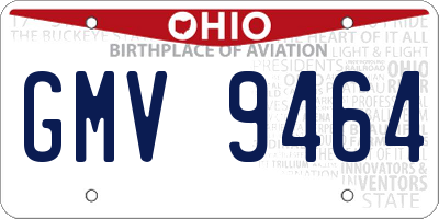 OH license plate GMV9464
