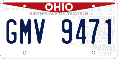 OH license plate GMV9471