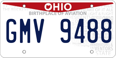 OH license plate GMV9488