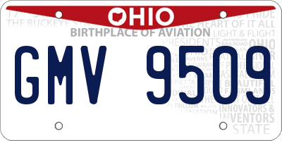 OH license plate GMV9509