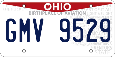OH license plate GMV9529