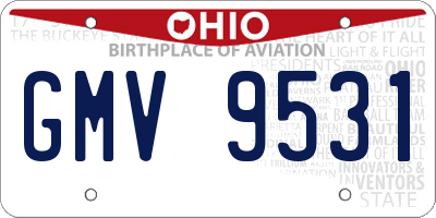 OH license plate GMV9531