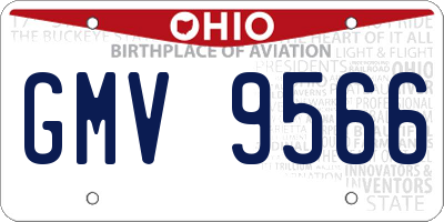 OH license plate GMV9566