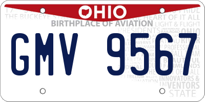 OH license plate GMV9567