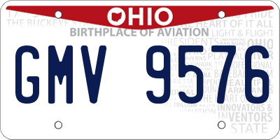 OH license plate GMV9576