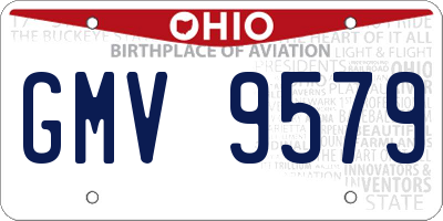 OH license plate GMV9579