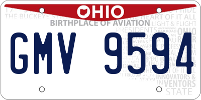 OH license plate GMV9594