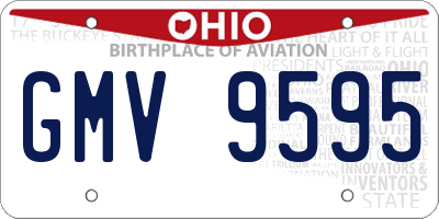 OH license plate GMV9595