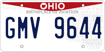 OH license plate GMV9644