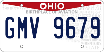 OH license plate GMV9679