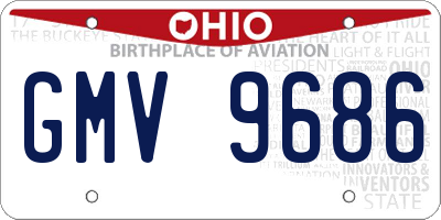 OH license plate GMV9686