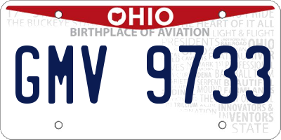 OH license plate GMV9733