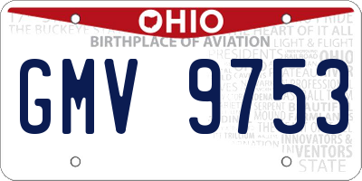 OH license plate GMV9753