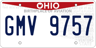 OH license plate GMV9757