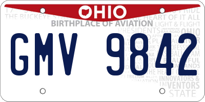 OH license plate GMV9842