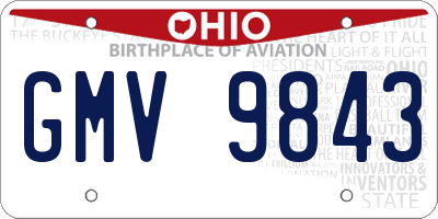 OH license plate GMV9843
