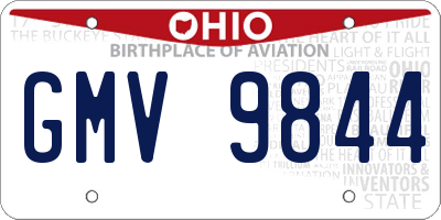 OH license plate GMV9844