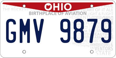 OH license plate GMV9879