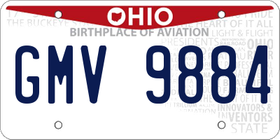 OH license plate GMV9884