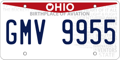 OH license plate GMV9955