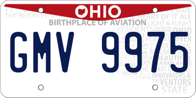 OH license plate GMV9975