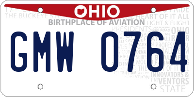 OH license plate GMW0764