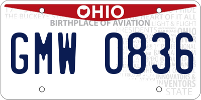 OH license plate GMW0836