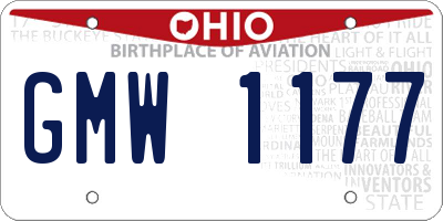 OH license plate GMW1177