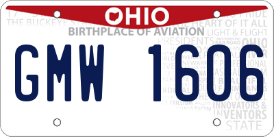 OH license plate GMW1606