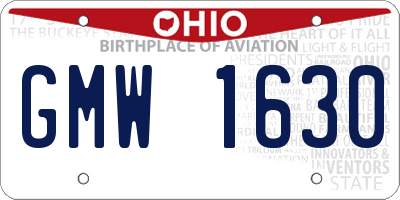 OH license plate GMW1630