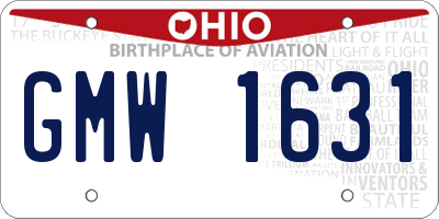 OH license plate GMW1631