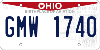 OH license plate GMW1740