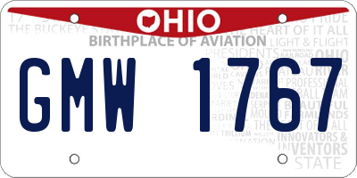 OH license plate GMW1767