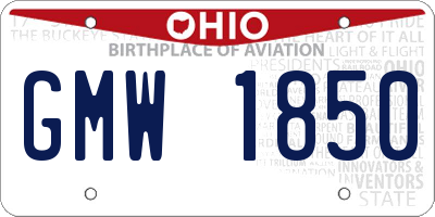 OH license plate GMW1850