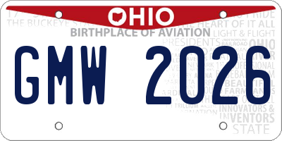 OH license plate GMW2026