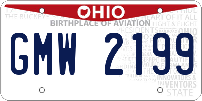 OH license plate GMW2199