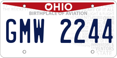 OH license plate GMW2244