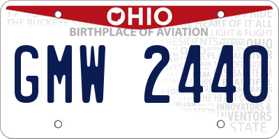 OH license plate GMW2440