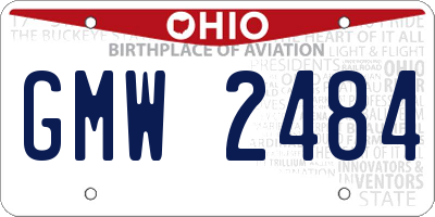 OH license plate GMW2484