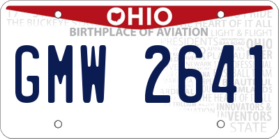 OH license plate GMW2641