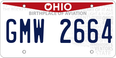 OH license plate GMW2664