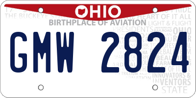 OH license plate GMW2824